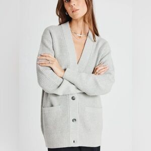 Kit and Ace Weekend Merino Cardigan, Earl Grey, Size XS -  NWT